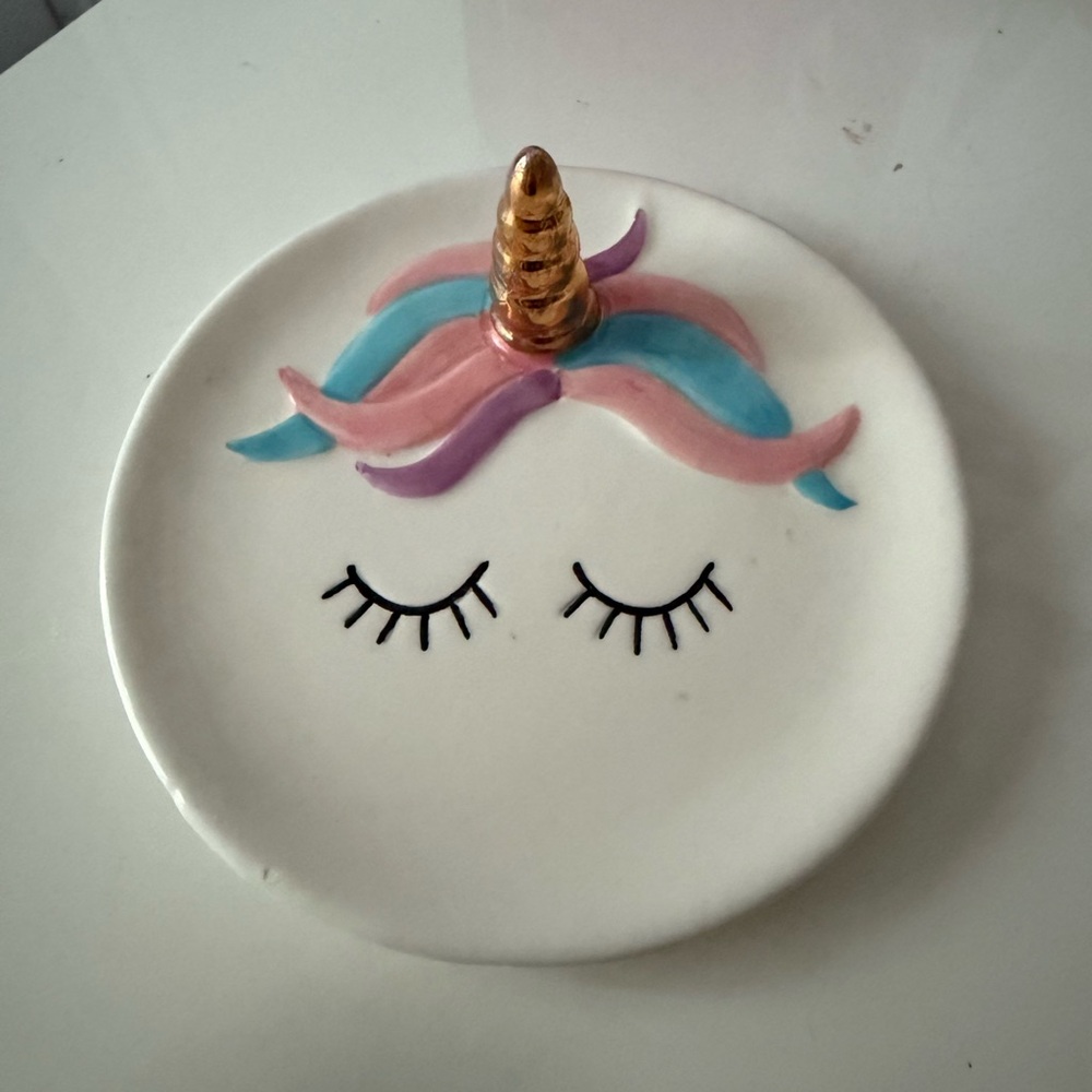 Unicorn Ceramic Trinket Dish